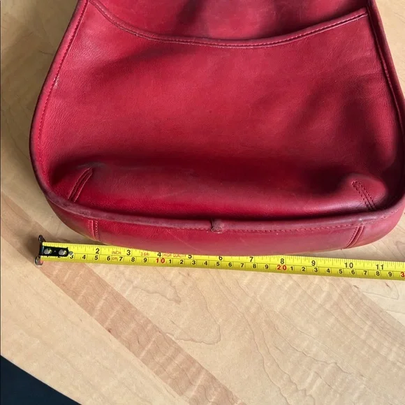 COACH K8D 9047 Ergo One Handle Bag Red Leather 1990 Vintage Rare find! - Picture 12 of 12